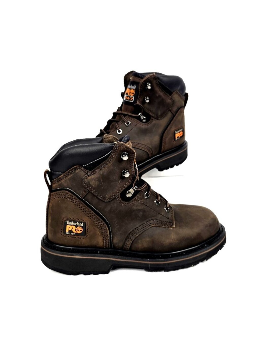 Timberland Pro Pit Boss Soft Toe Brown Work Boots Men's Size 7M